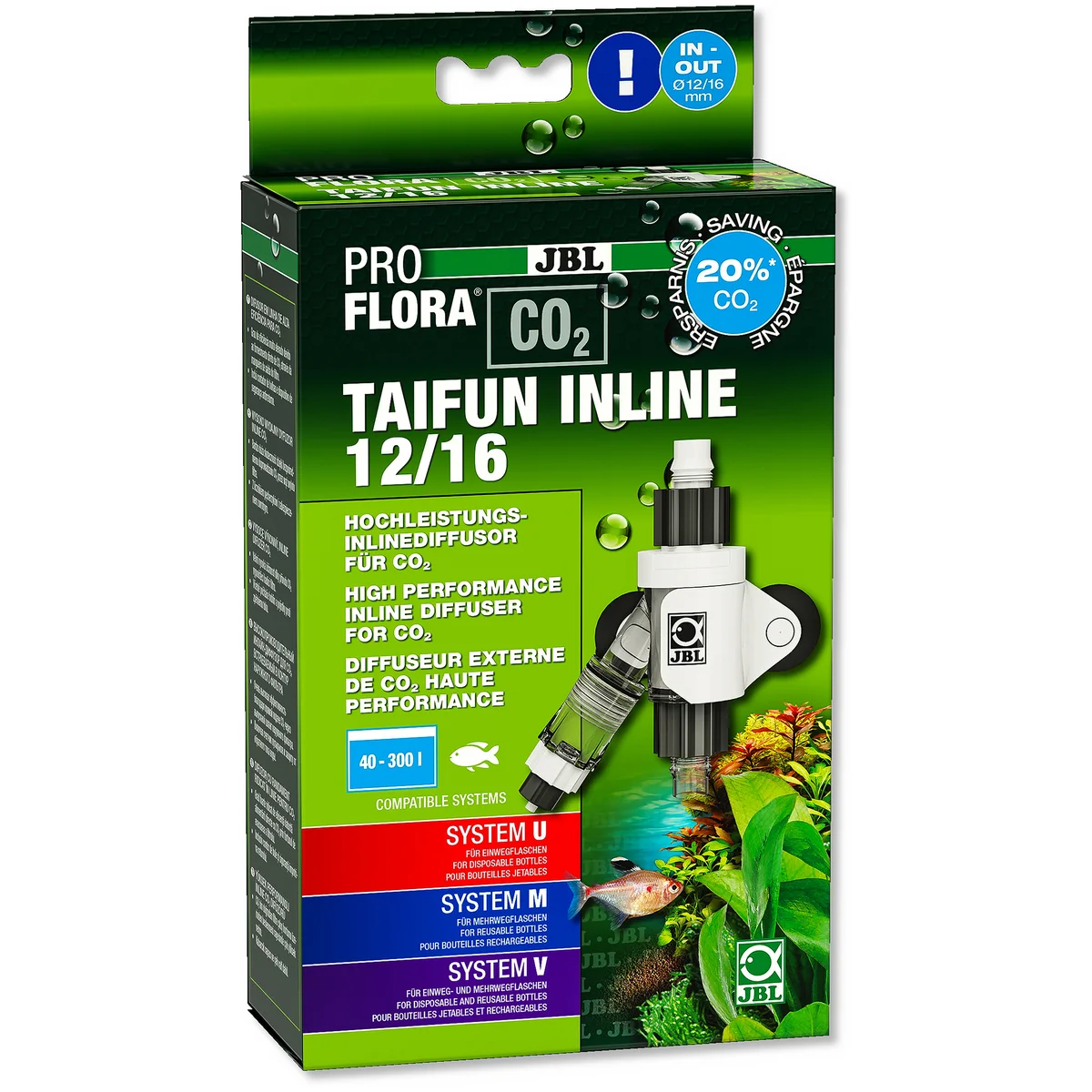 JBL ProFlora Taifun inline diffuser 12/16 mm